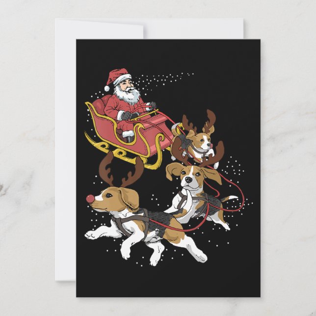 Funny Beagle Dog Christmas Gift For Dog Lover Announcement (Front)