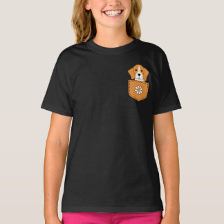 Funny Beagle Dog In The Pocket T-Shirt