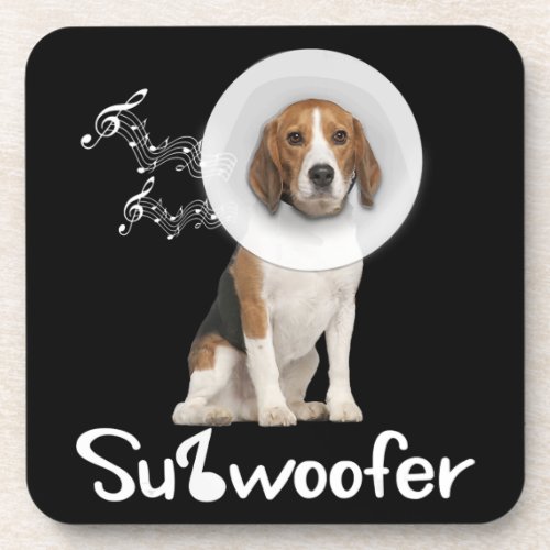 Funny Beagle Dog Lover Sub_Woofer Gift Beverage Coaster