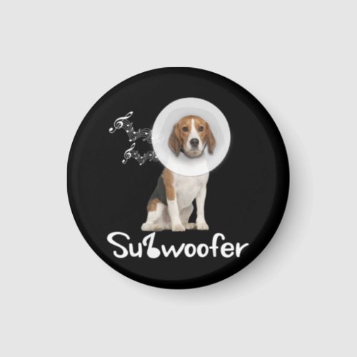 Funny Beagle Dog Lover Sub_Woofer Gift Magnet