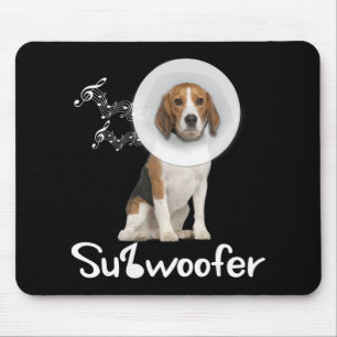 Funny Beagle Dog Lover Sub-Woofer Gift Mouse Pad