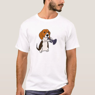 Funny Beagle Dog Playing Trumpet T-Shirt
