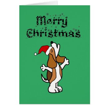 Funny Beagle Dog Singing Christmas Carols by Petspower at Zazzle