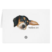 Funny Beagle Ears Flapping Beagle Line Dancing Cards (Back Horizontal)
