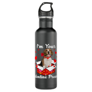 Funny Beagle Im Your Valentine Day Present Dog Lov Stainless Steel Water Bottle
