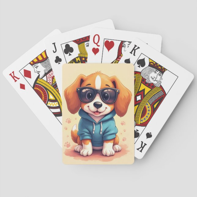 Funny Beagle Kawaii Dog Poker Cards (Back)