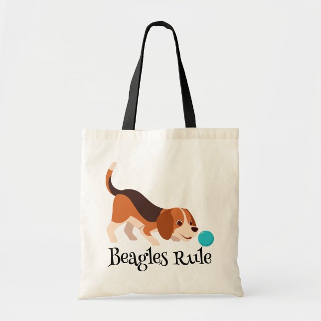 Funny Beagle Lover Gifts Cartoon Puppy Dog Lover   Tote Bag (Front)