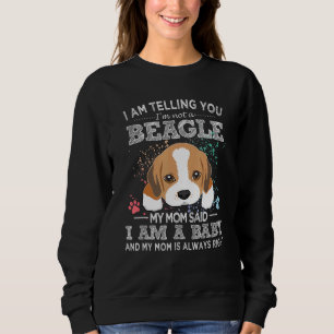 Funny Beagle Mom Puppy Baby Dog Sweatshirt