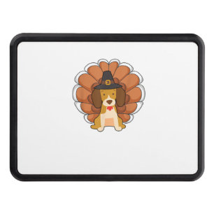 Funny Beagle Turkey  Funny Thanksgiving Dog Tee  Hitch Cover