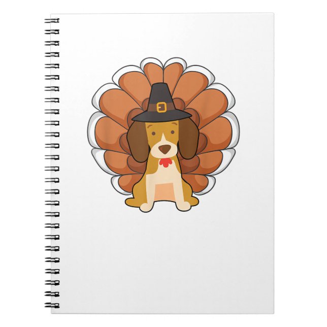 Funny Beagle Turkey  Funny Thanksgiving Dog Tee  Notebook (Front)