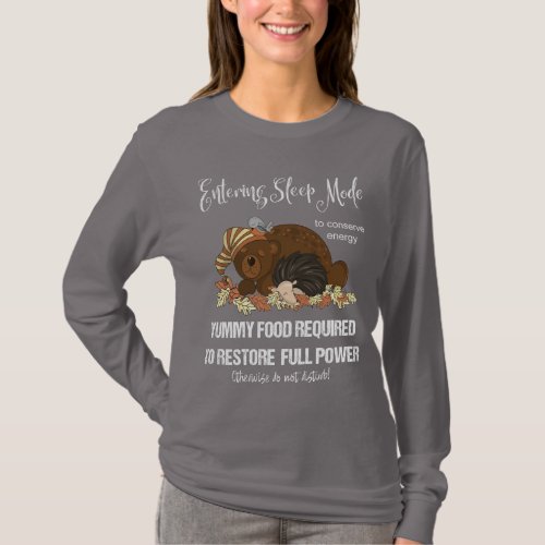 FUNNY BEAR AND HEDGEHOG WOMENS FALL  WINTER T_Shirt