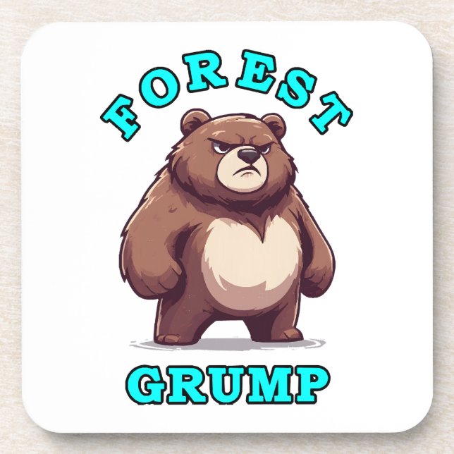 Funny Bear Beverage Coaster (Front)