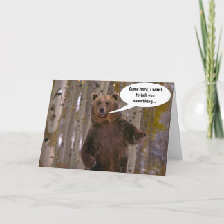 Funny Bear Birthday Card