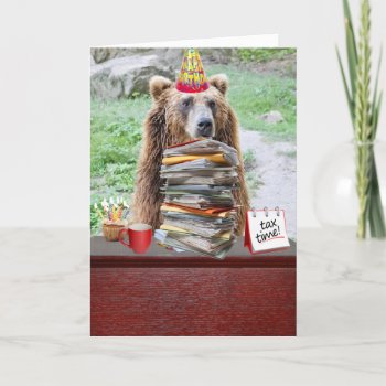 Funny Bear Birthday Card For Bd In Feb/mar by myrtieshuman at Zazzle