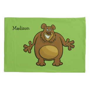 Funny Bear custom text & color pillowcases