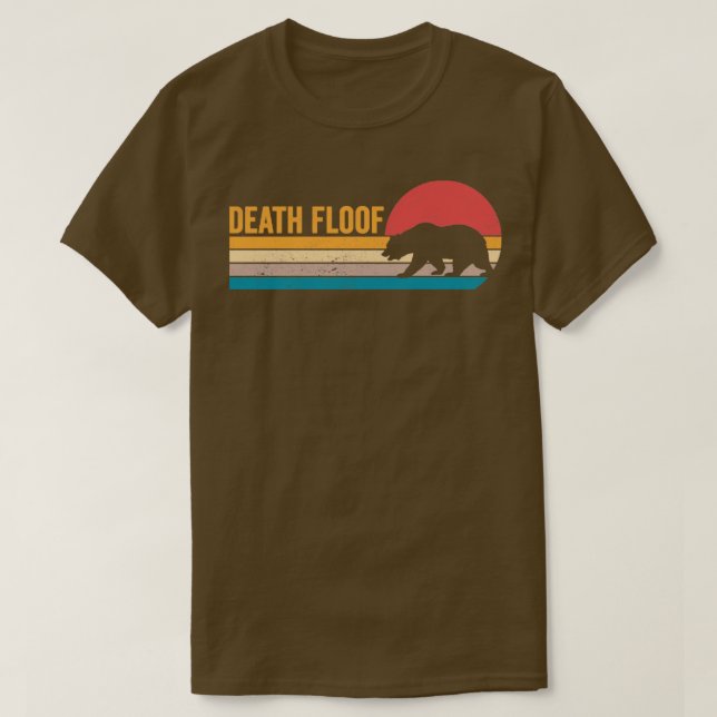 Funny Bear Death Floof Retro T-Shirt (Design Front)