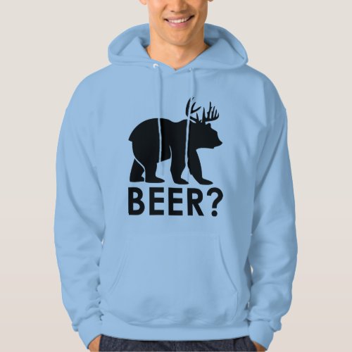 Funny Bear Deer "BEER?" Graphic T-Shirt – Humorous Hoodie
