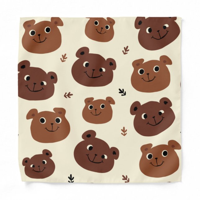 Funny bear face bandana (Front)