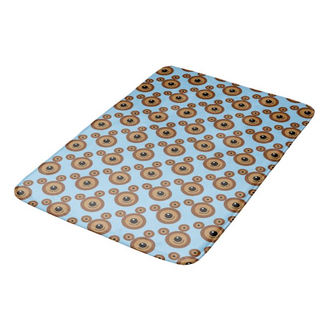 Funny bear face bath mat (Angled)