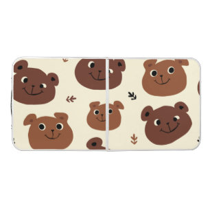 Funny bear face beer pong table