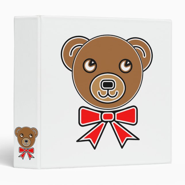 Funny bear face binder (Front/Spine)