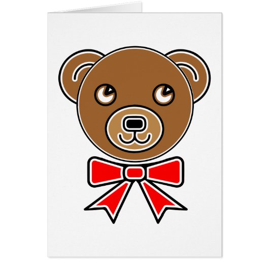 Funny bear face cards (Front)