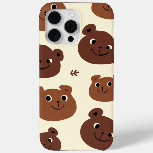 Funny bear face Case-Mate iPhone case (Back)