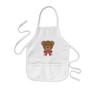 Funny bear face kids' apron