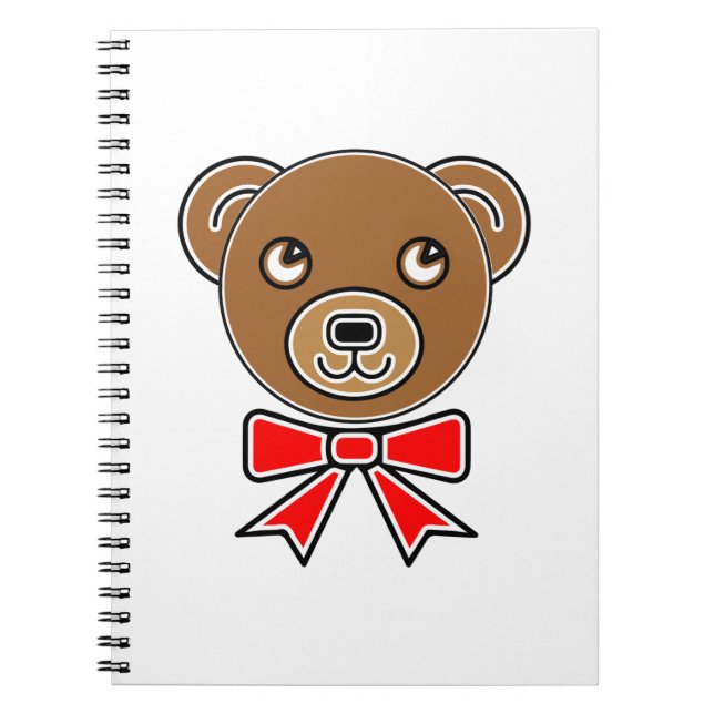 Funny bear face notebook (Front)