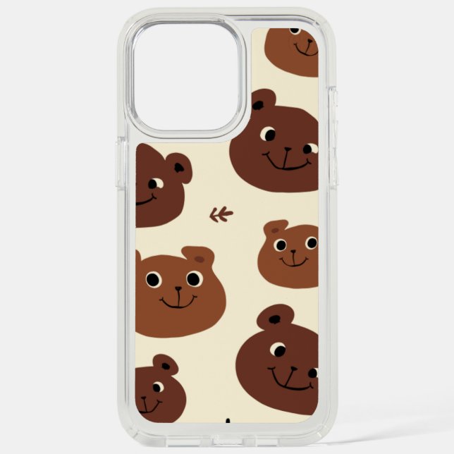 Funny bear face speck iPhone case (Front)