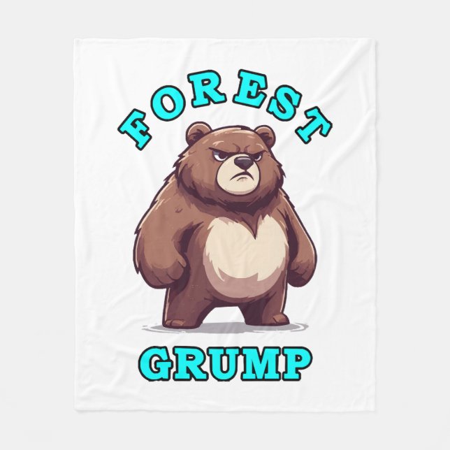 Funny Bear Fleece Blanket (Front)