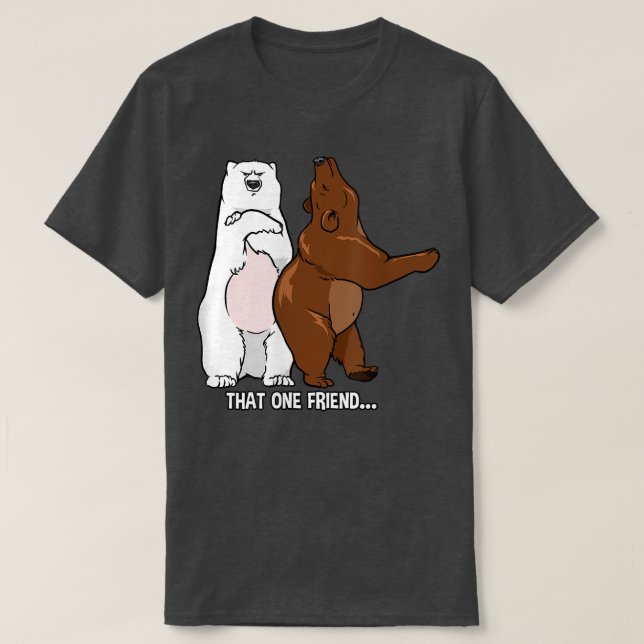 Funny Bear Friends  T-Shirt (Design Front)