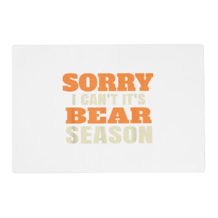 Funny Bear Hunting Placemat