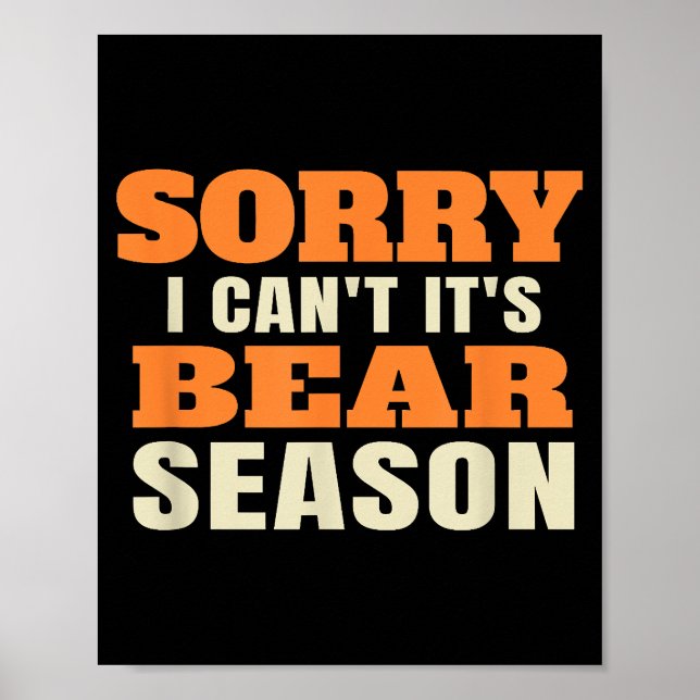 Funny Bear Hunting Poster (Front)