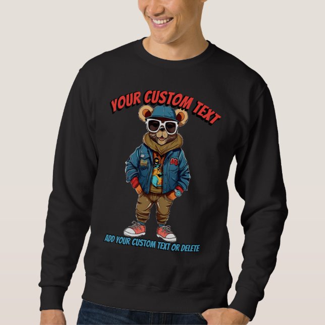 Funny Bear lover Animal fashion Sweatshirt (Front)