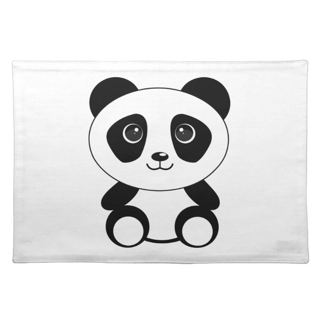 Funny bear panda bear panda animals cloth placemat (Front)