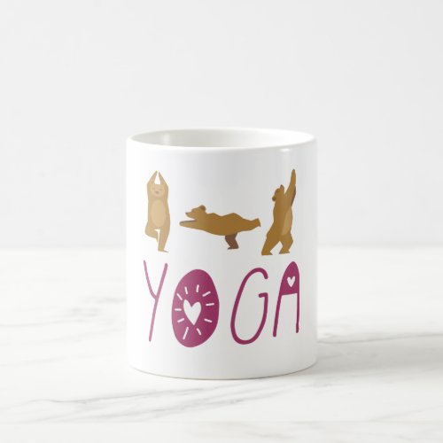 Funny Bear Poses Yoga Coffee Mug