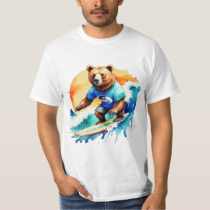 Funny bear surfing T-Shirt