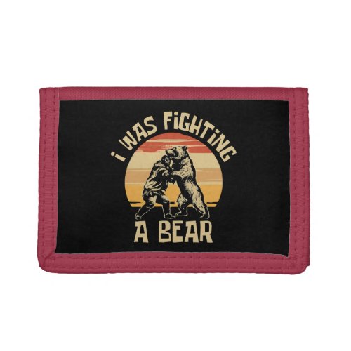Funny_bear Trifold Wallet
