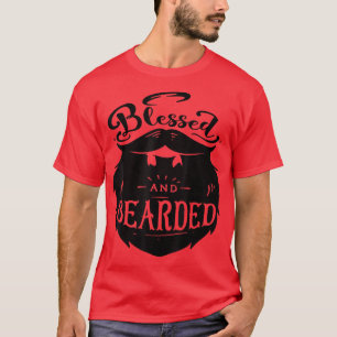 Funny Beard Blessed And Bearded Dad Husband Boyfr T-Shirt