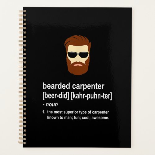 Funny Beard Carpenter Gift  Men Planner
