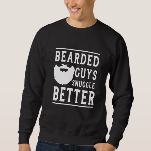 Funny Beard For Men Rule Dad Manly Bearded Tattoo  Sweatshirt