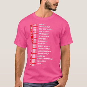 Funny Beard Growth Chart T-Shirt