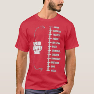 Funny Beard Growth Length manly to wizard T-Shirt
