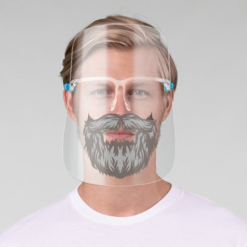Funny Beard Hipster Facial Hair Goatee Face Shield