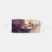 funny beard man tongue out adult cloth face mask (Front, Folded)