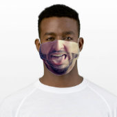 funny beard man tongue out adult cloth face mask (Worn)