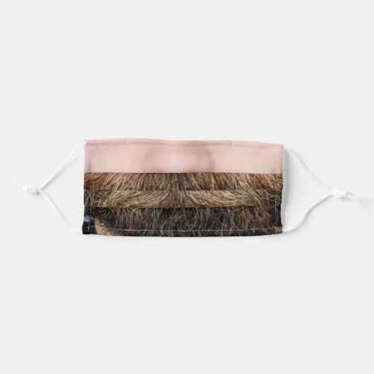 Funny beard mouth photo adult cloth face mask (Front, Folded)