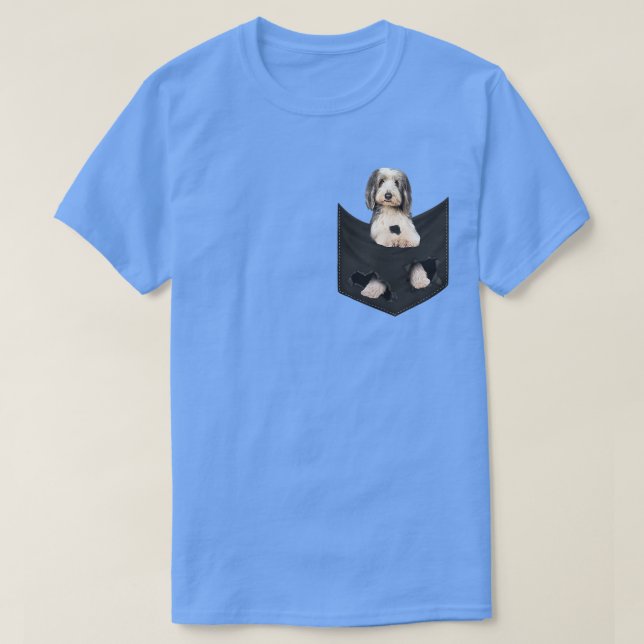 Funny Bearded Collie in Your Pocket for Bearded Co T-Shirt (Design Front)