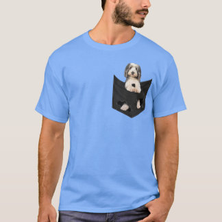Funny Bearded Collie in Your Pocket for Bearded Co T-Shirt